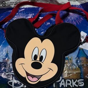 Disney Parks Mickey Mouse Mini Big Face Canvas Tote NWT